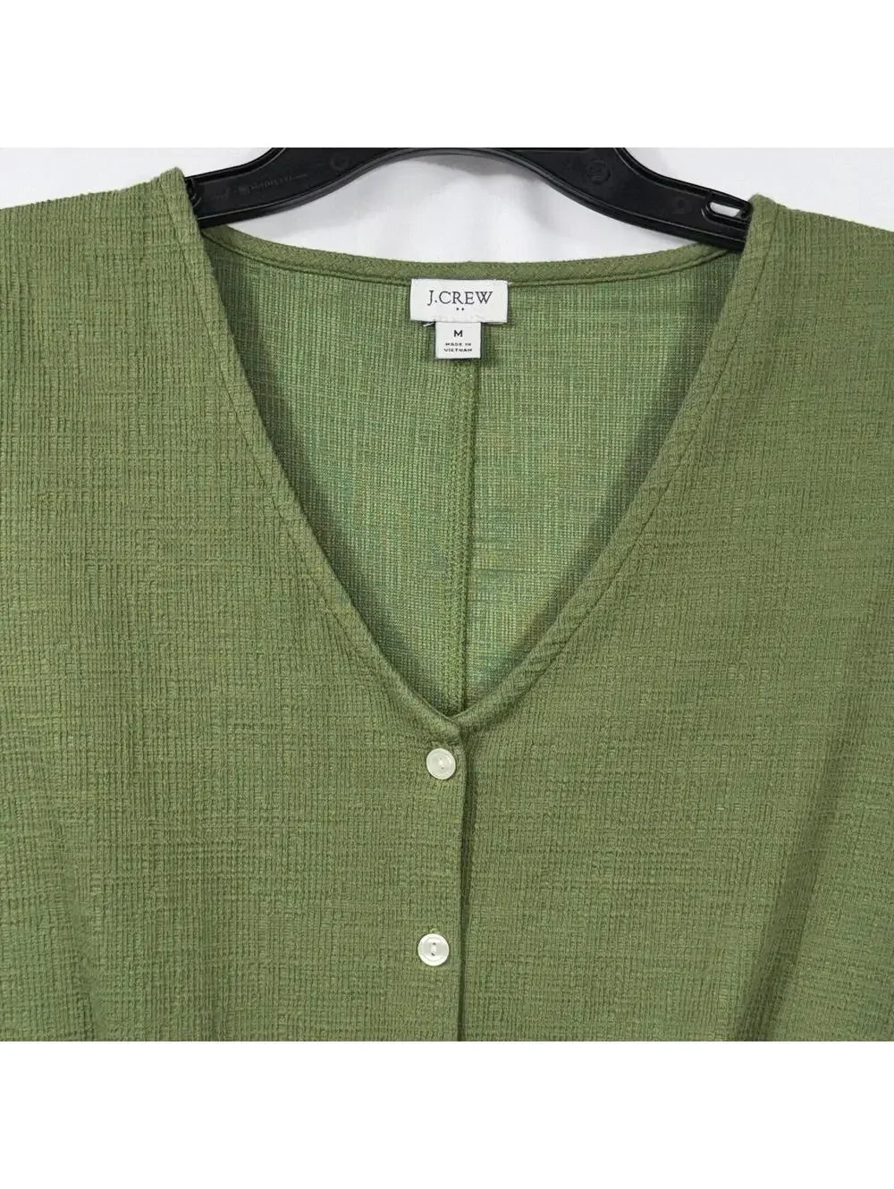 J.Crew Green Tie Front Top Size Medium